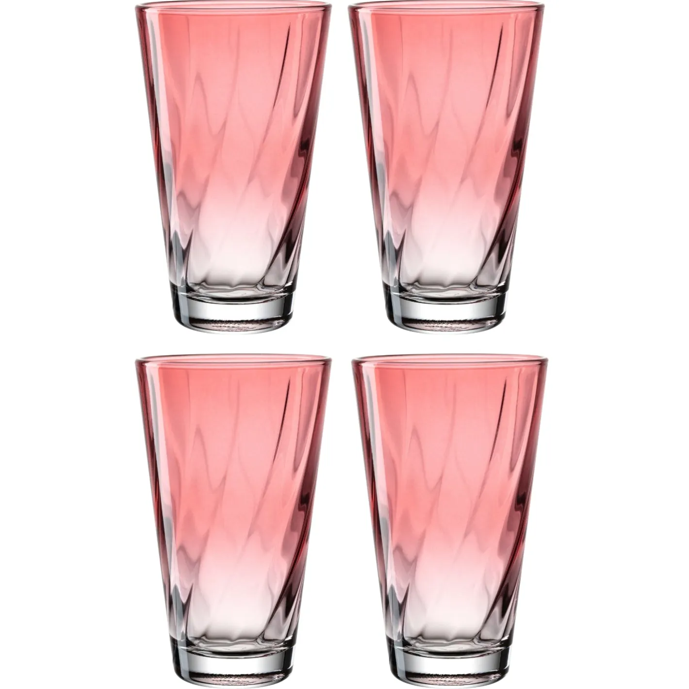 Trinkglas TWIST 300ml rot 4er-Set*LEONARDO Sale
