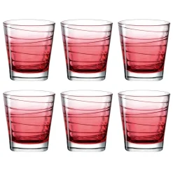 Trinkglas VARIO STRUTTURA 250 ml rot 6er-Set*LEONARDO Best