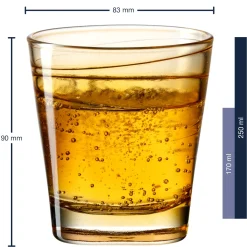 Trinkglas VARIO STRUTTURA 250 ml orange 6er-Set*LEONARDO Hot