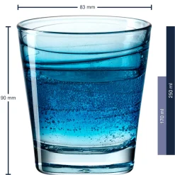 Trinkglas VARIO STRUTTURA 250 ml Farbverlauf 6er-Set*LEONARDO Online