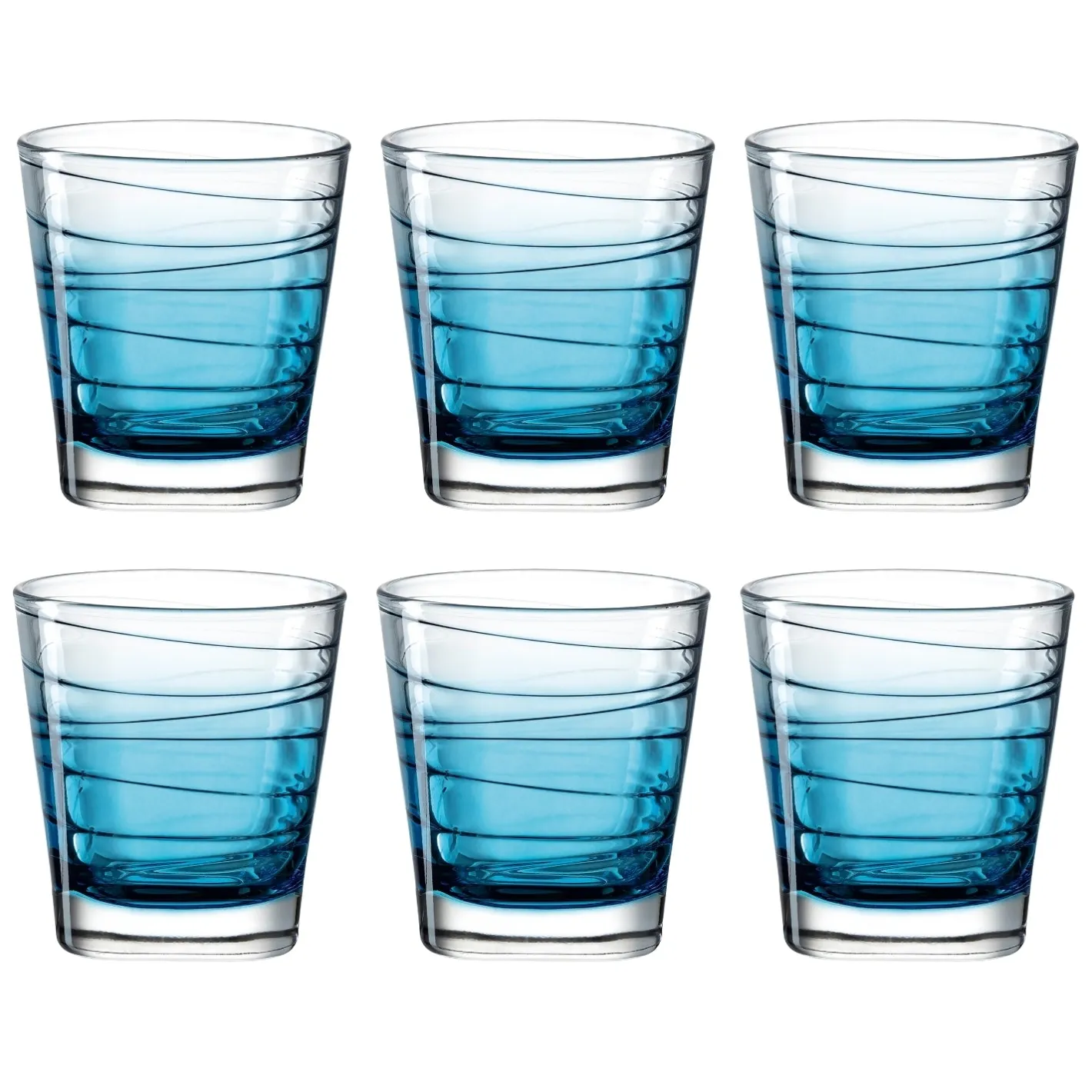 Trinkglas VARIO STRUTTURA 250 ml blau 6er-Set*LEONARDO Clearance