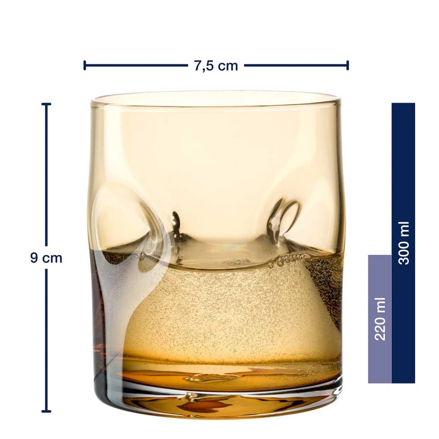 Trinkglas VESUVIO 300 ml amber 4er-Set*LEONARDO Discount