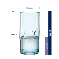 Trinkglas VESUVIO 330 ml blau 4er-Set*LEONARDO Outlet