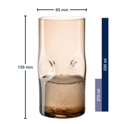 Trinkglas VESUVIO 330 ml braun 4er-Set*LEONARDO Sale