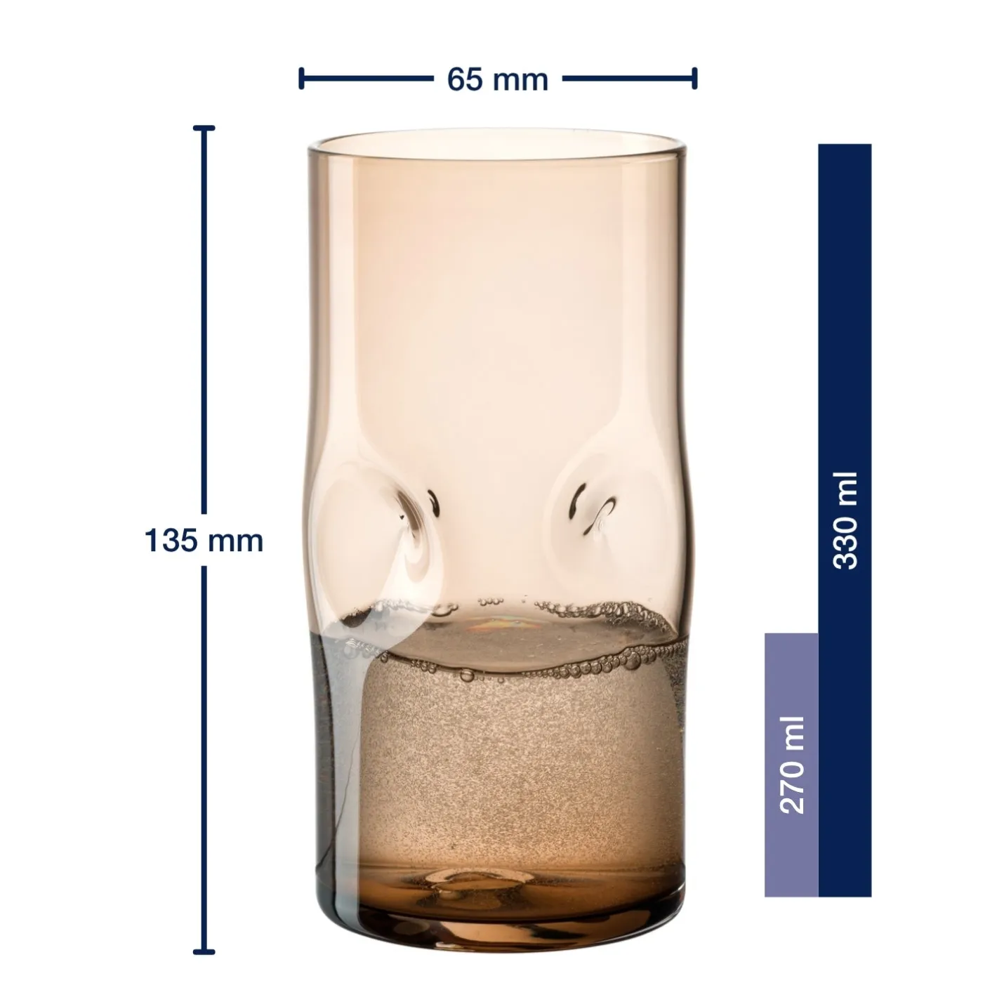 Trinkglas VESUVIO 330 ml braun 4er-Set*LEONARDO Sale