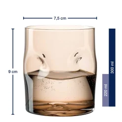 Trinkglas VESUVIO 300 ml braun 4er-Set*LEONARDO Online