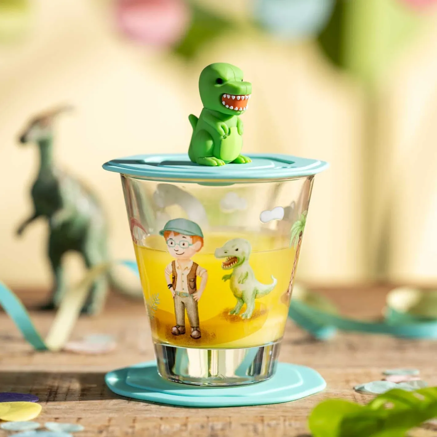 Trinkset BAMBINI AVVENTURA 3-teilig 215 ml Dino*LEONARDO Hot