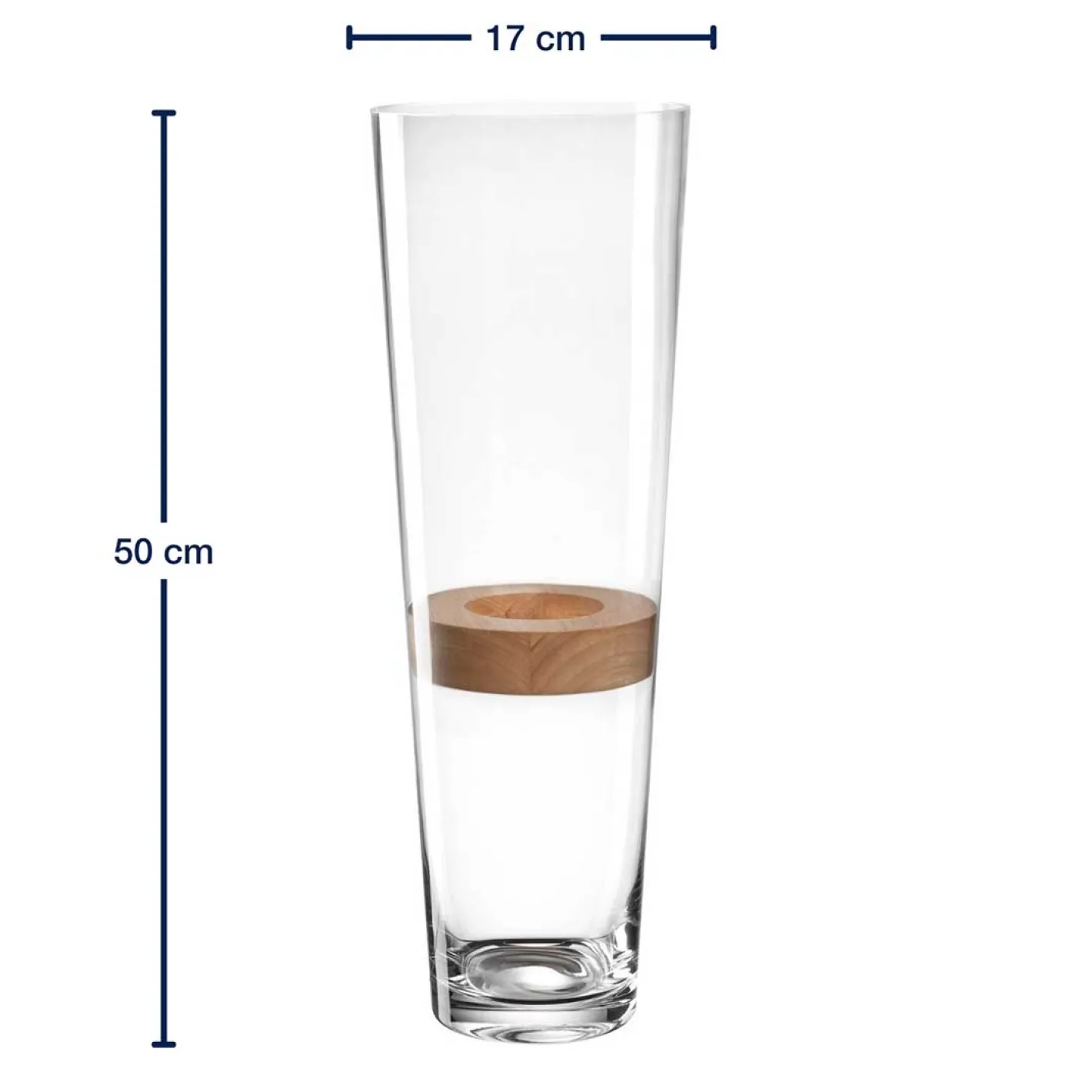 Vase 50 cm mit Holzeinsatz MAGICO*LEONARDO Best