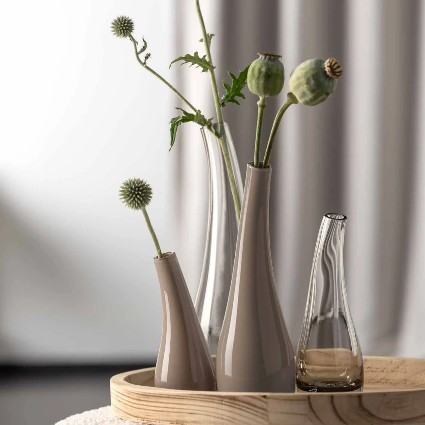 Vase ARCO 25 cm taupe opac*LEONARDO Discount