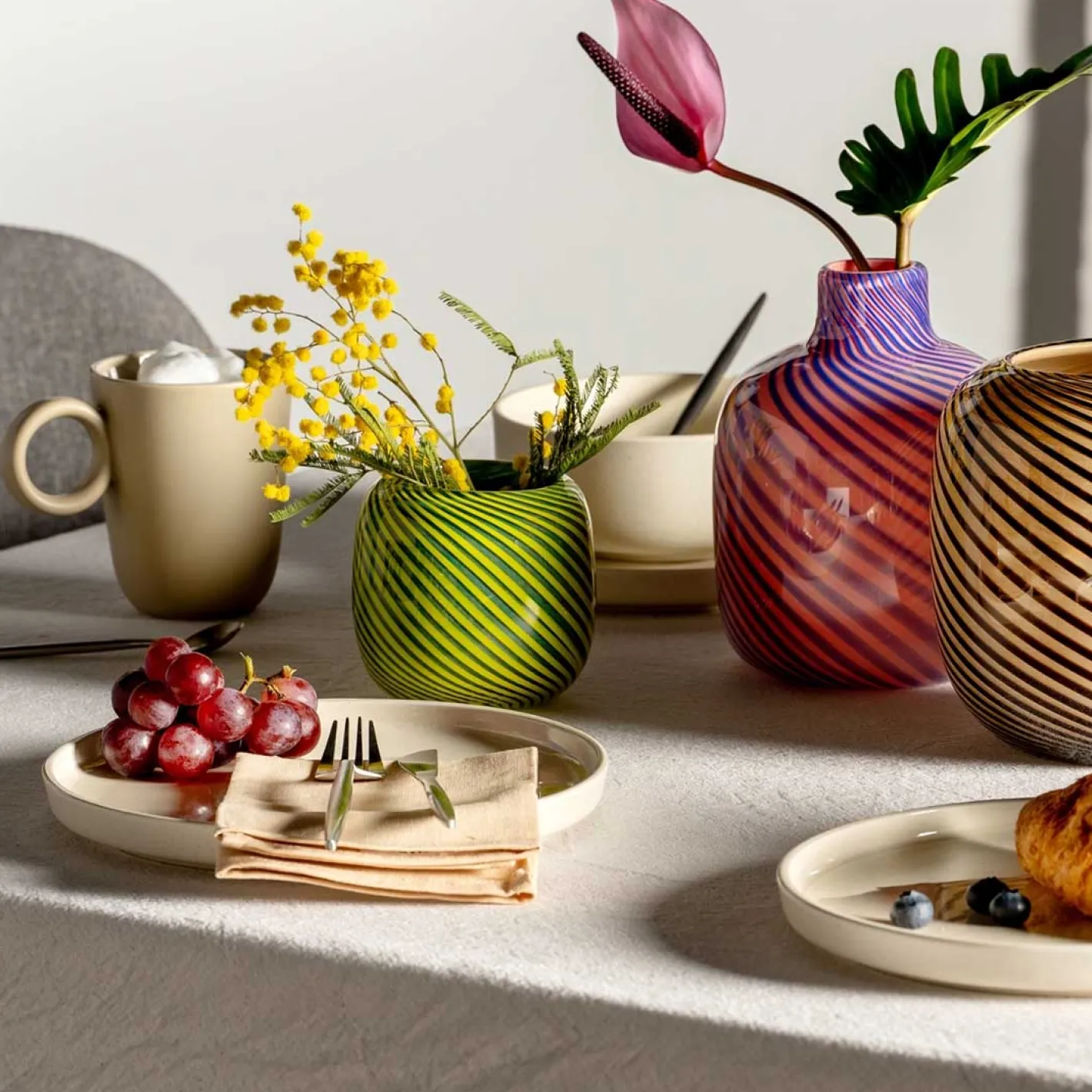 Vase FILO COLORI 10 cm grün*LEONARDO Clearance