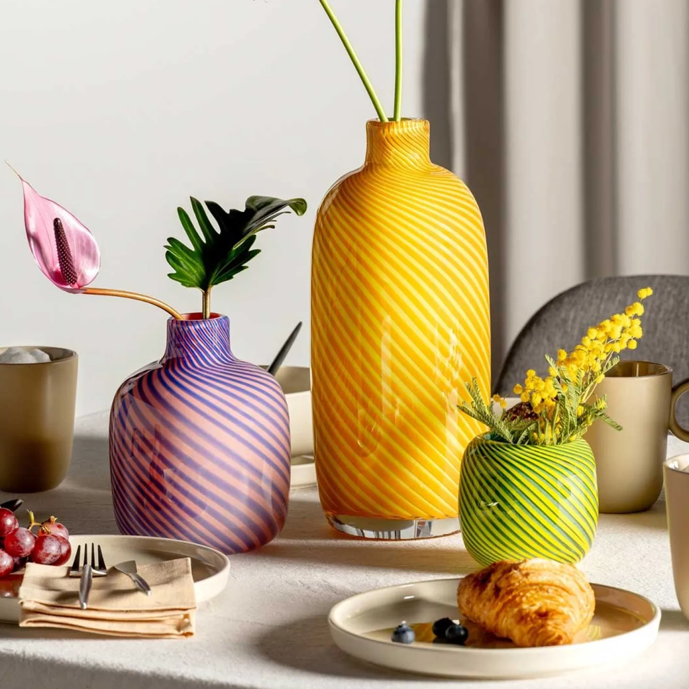 Vase FILO COLORI 10 cm grün*LEONARDO Clearance