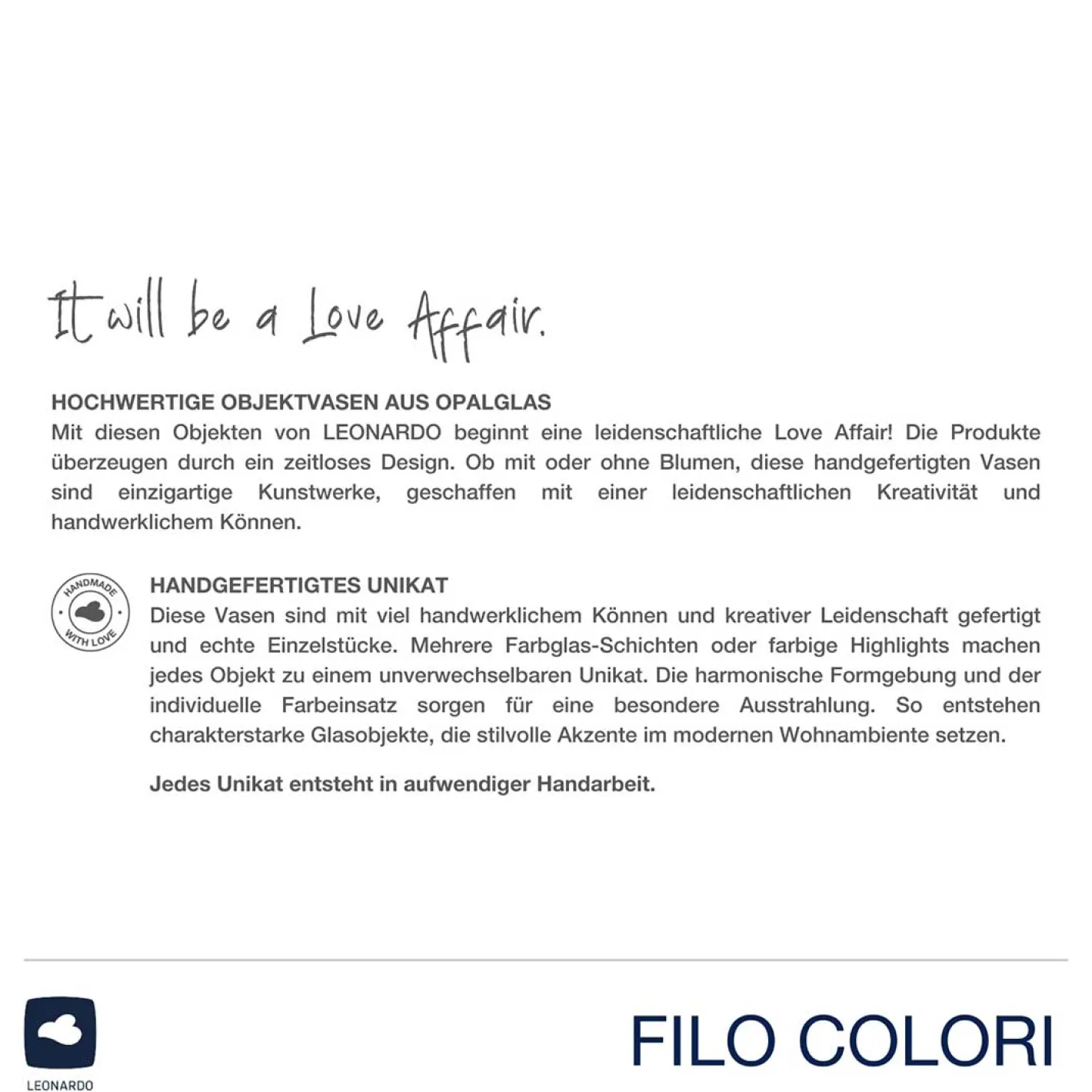 Vase FILO COLORI 10 cm grün*LEONARDO Clearance