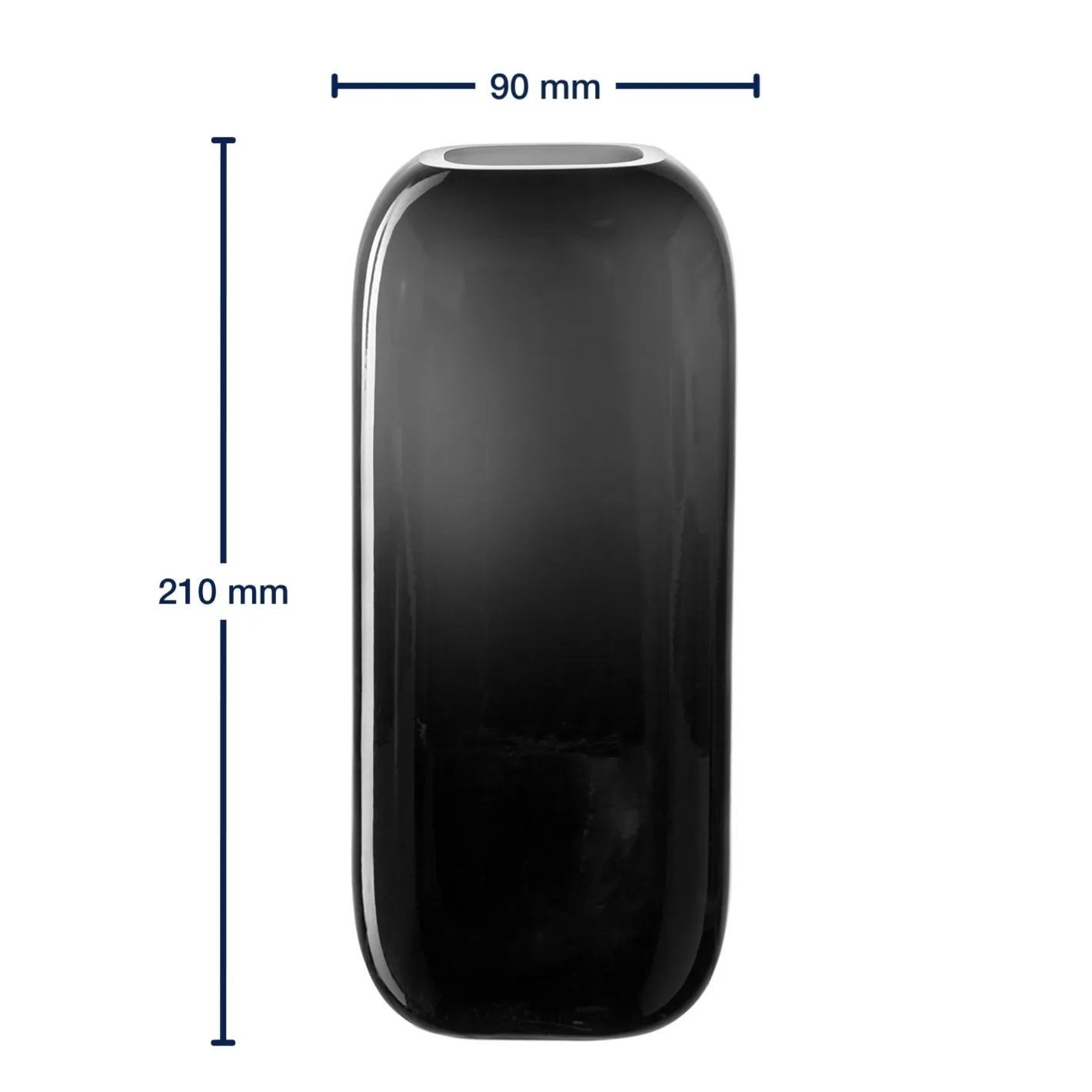 Vase MILANO 21 cm grau*LEONARDO New