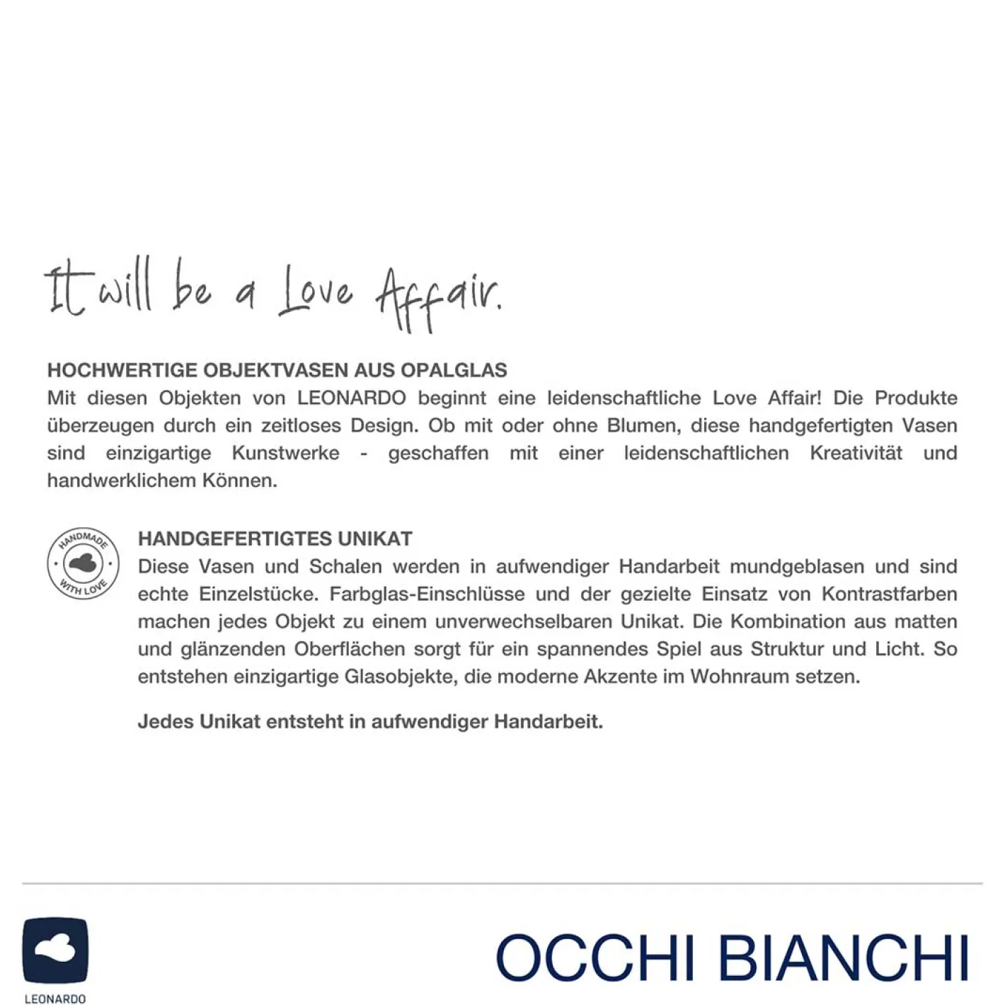 Vase OCCHI BIANCHI 25 cm*LEONARDO New