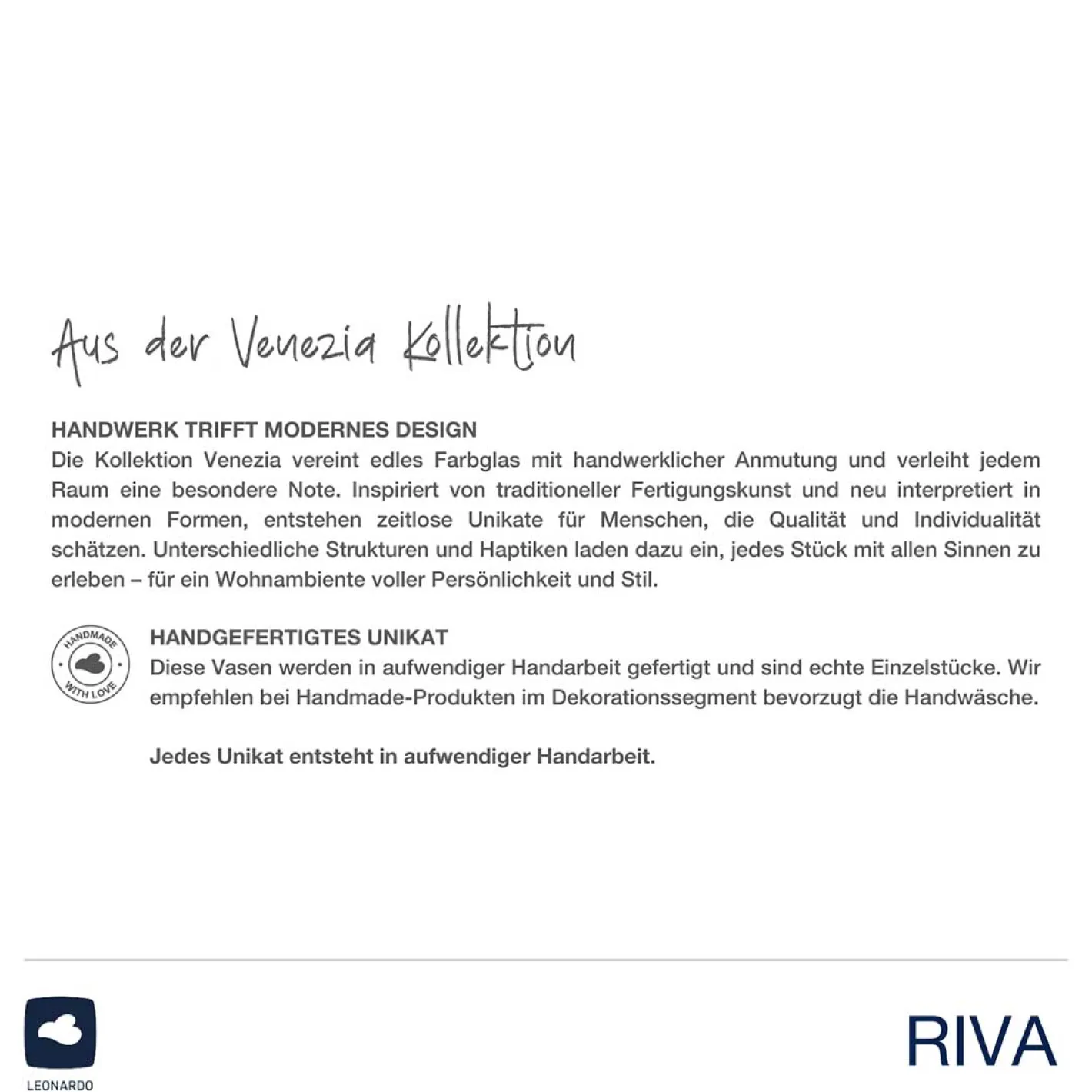 Vase RIVA mit Aufsatz 36 cm weiß*LEONARDO New