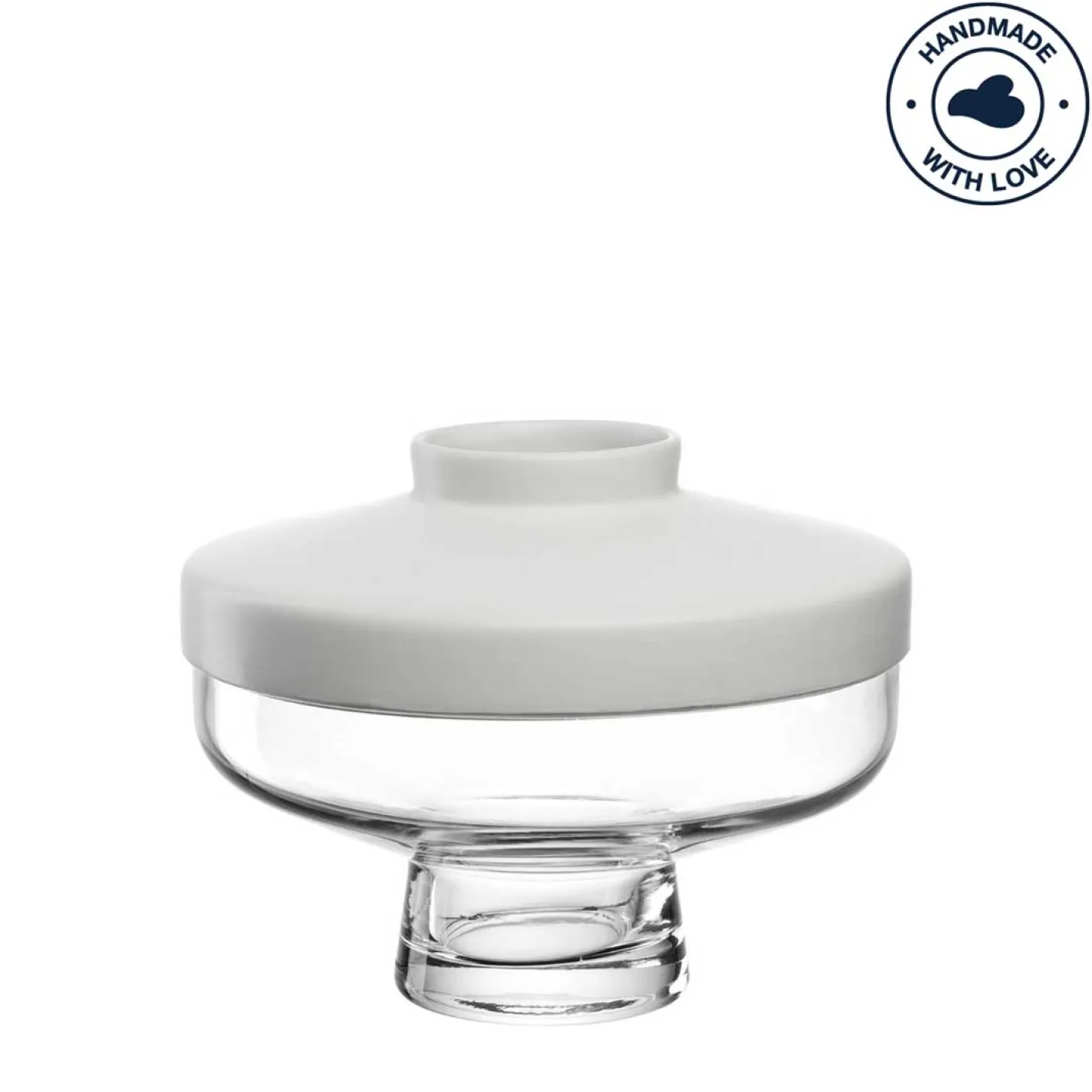 Vase RIVA mit Aufsatz 17 cm weiß*LEONARDO Outlet