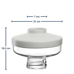 Vase RIVA mit Aufsatz 17 cm weiß*LEONARDO Outlet