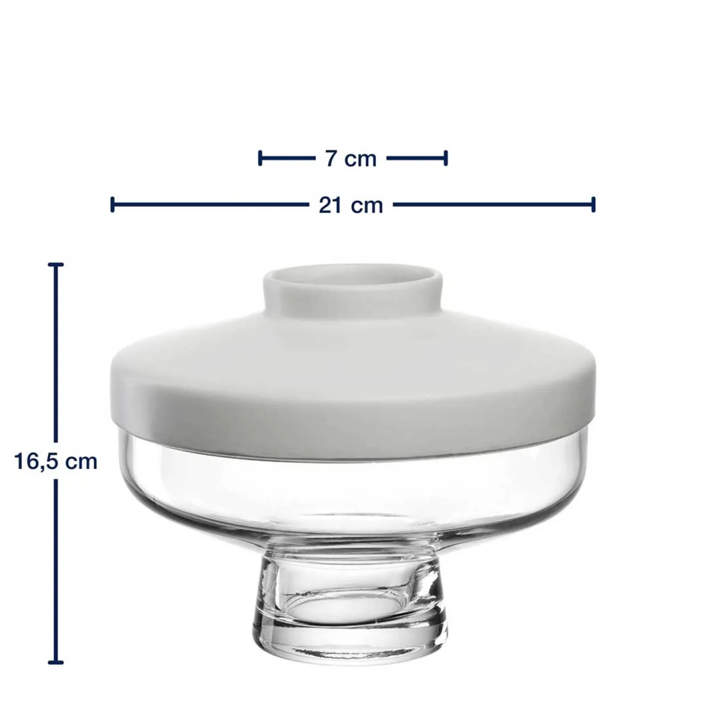 Vase RIVA mit Aufsatz 17 cm weiß*LEONARDO Outlet