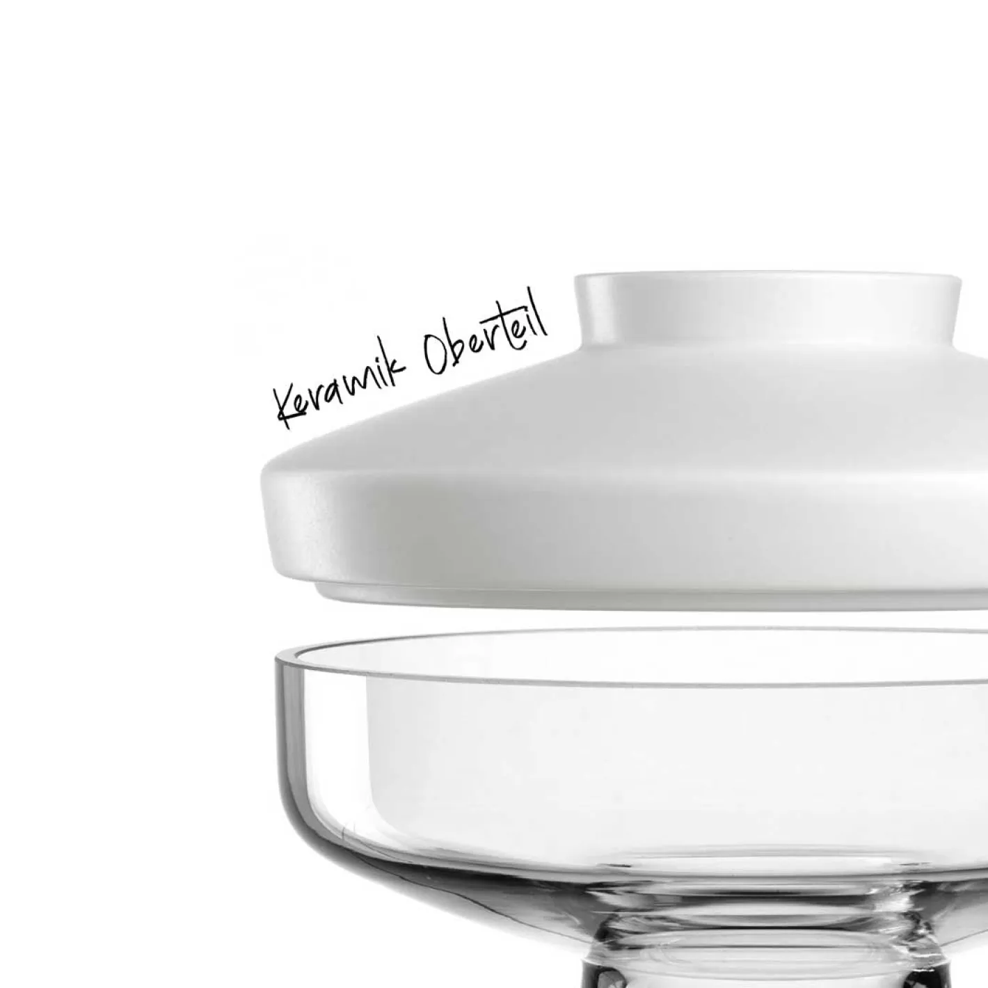 Vase RIVA mit Aufsatz 17 cm weiß*LEONARDO Outlet