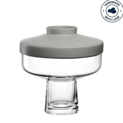 Vase RIVA mit Aufsatz 22 cm grau*LEONARDO Sale