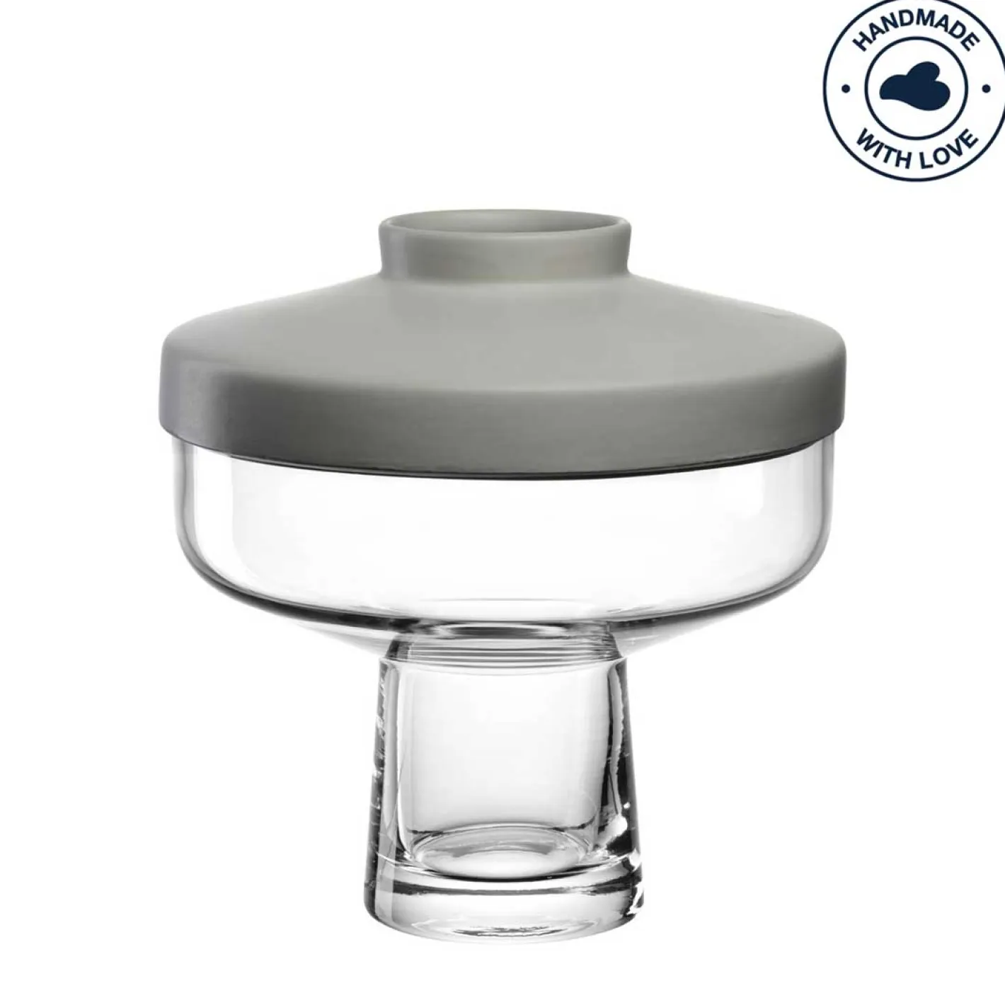 Vase RIVA mit Aufsatz 22 cm grau*LEONARDO Sale