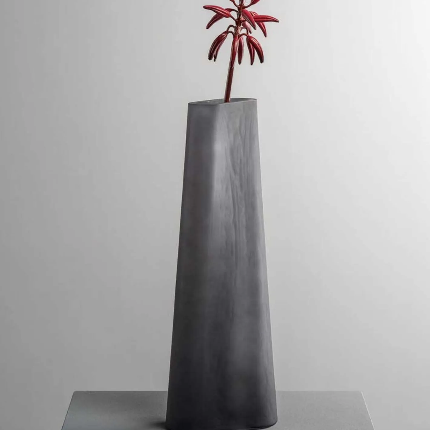 Vase TURNO 34 cm grau satiniert*LEONARDO Best