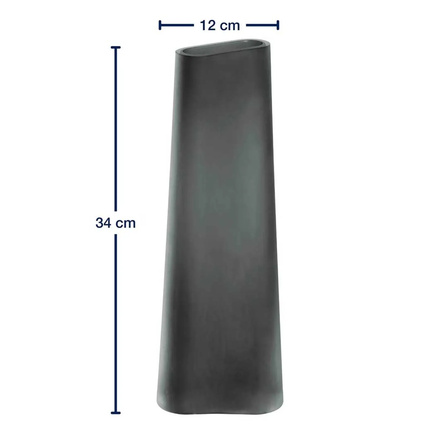 Vase TURNO 34 cm grau satiniert*LEONARDO Best