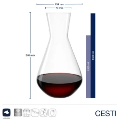 Weinset CESTI 3-teilig + Poliertuch*LEONARDO