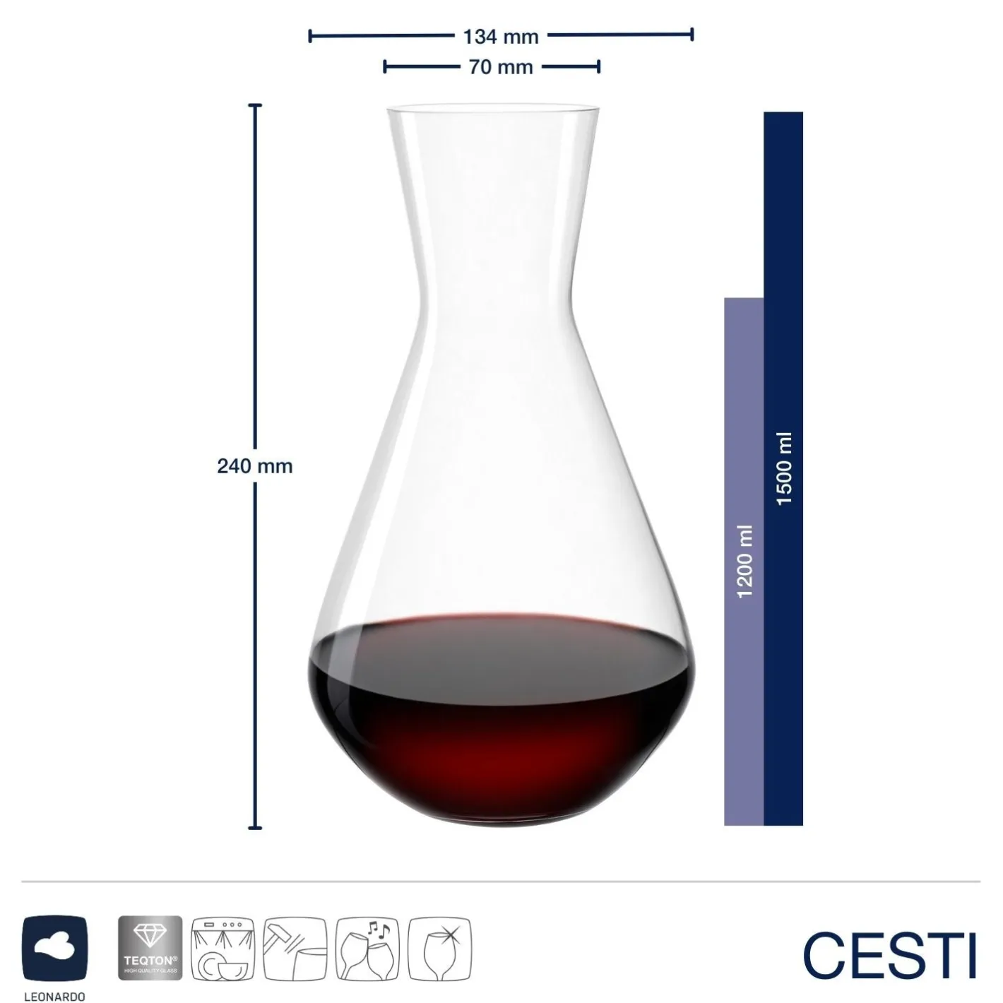 Weinset CESTI 3-teilig + Poliertuch*LEONARDO