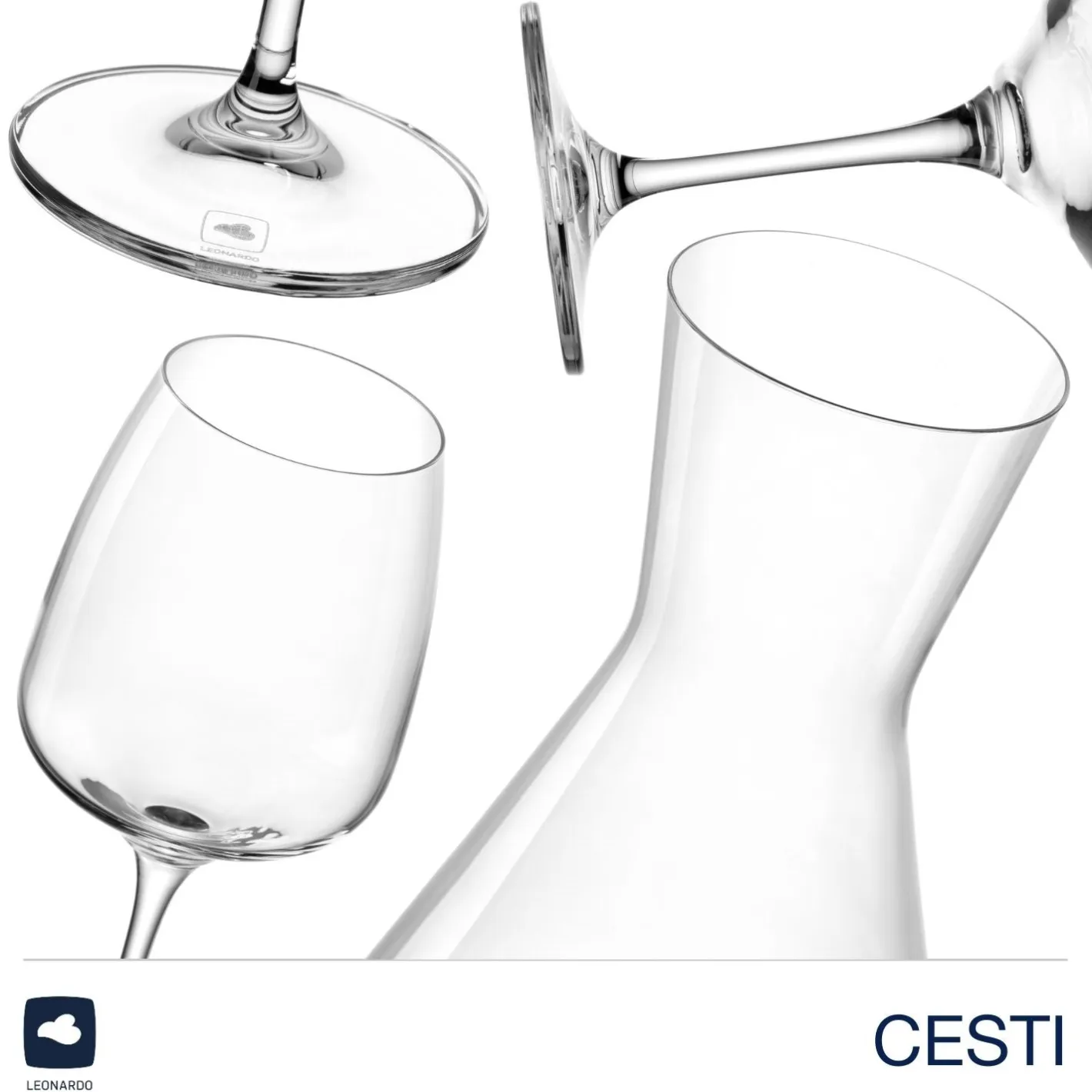 Weinset CESTI 3-teilig + Poliertuch*LEONARDO