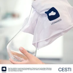 Weinset CESTI 3-teilig + Poliertuch*LEONARDO