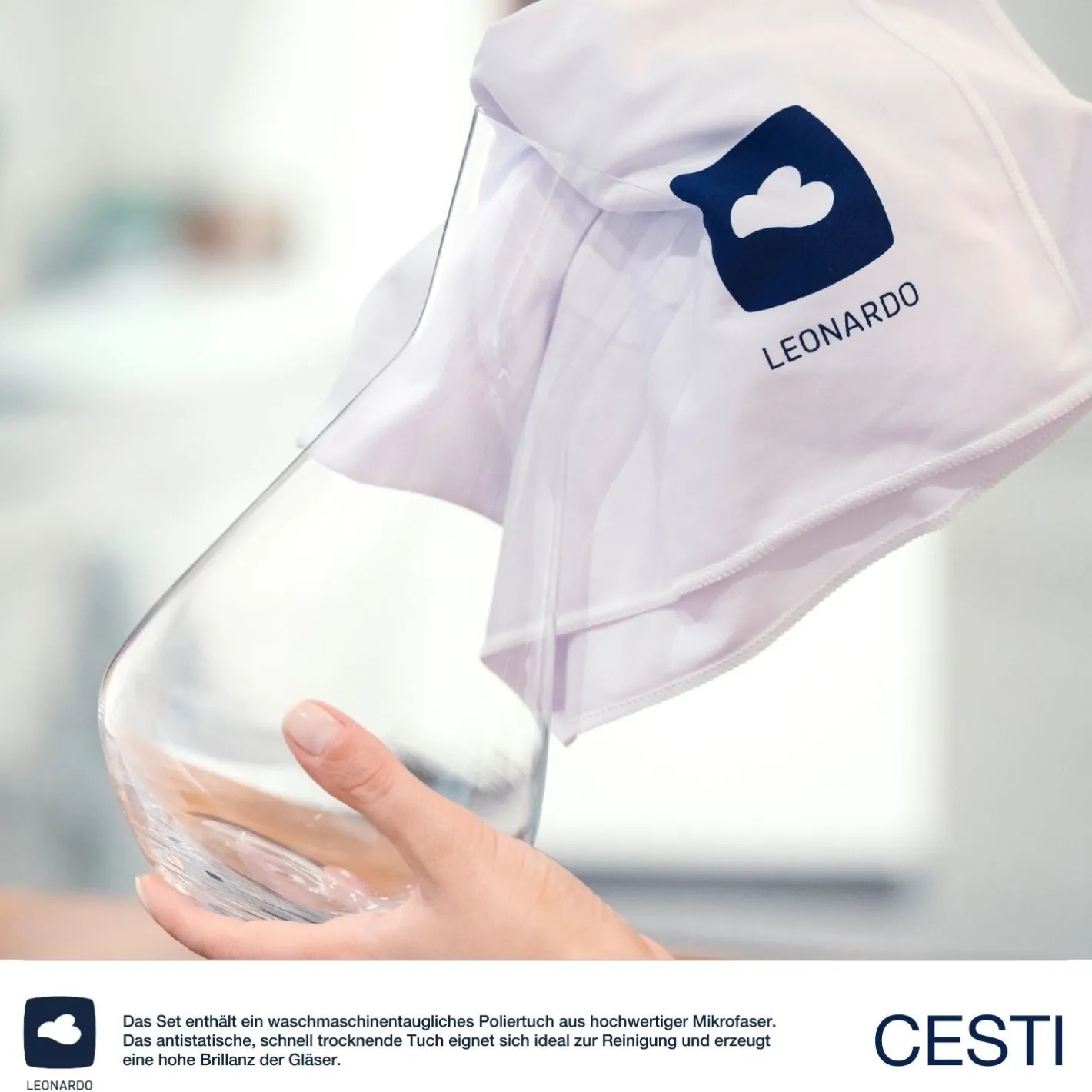 Weinset CESTI 3-teilig + Poliertuch*LEONARDO