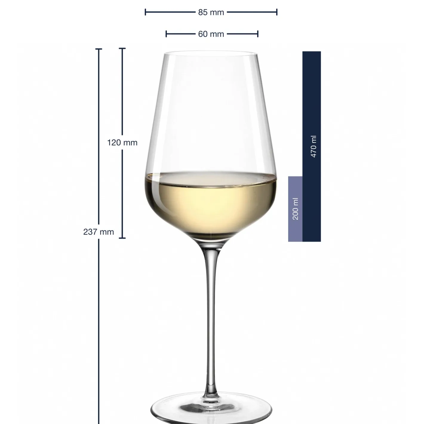 Weißweinglas BRUNELLI 580 ml mit persönlicher Gravur*LEONARDO Hot