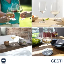 Weißweinglas CESTI 360 ml 6er-Set + Poliertuch*LEONARDO Hot