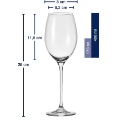 Weißweinglas CHEERS 400 ml mit persönlicher Gravur*LEONARDO Clearance