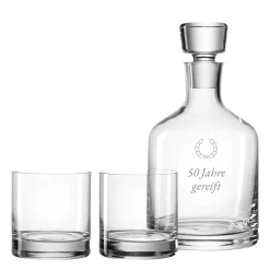 Whiskyset AMBROGIO 3-teilig mit persönlicher Gravur*LEONARDO New