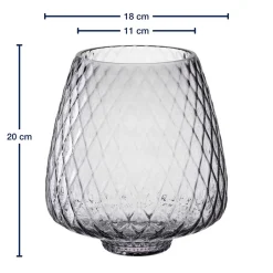 Windlicht GIULIA 20 cm grau*LEONARDO Clearance